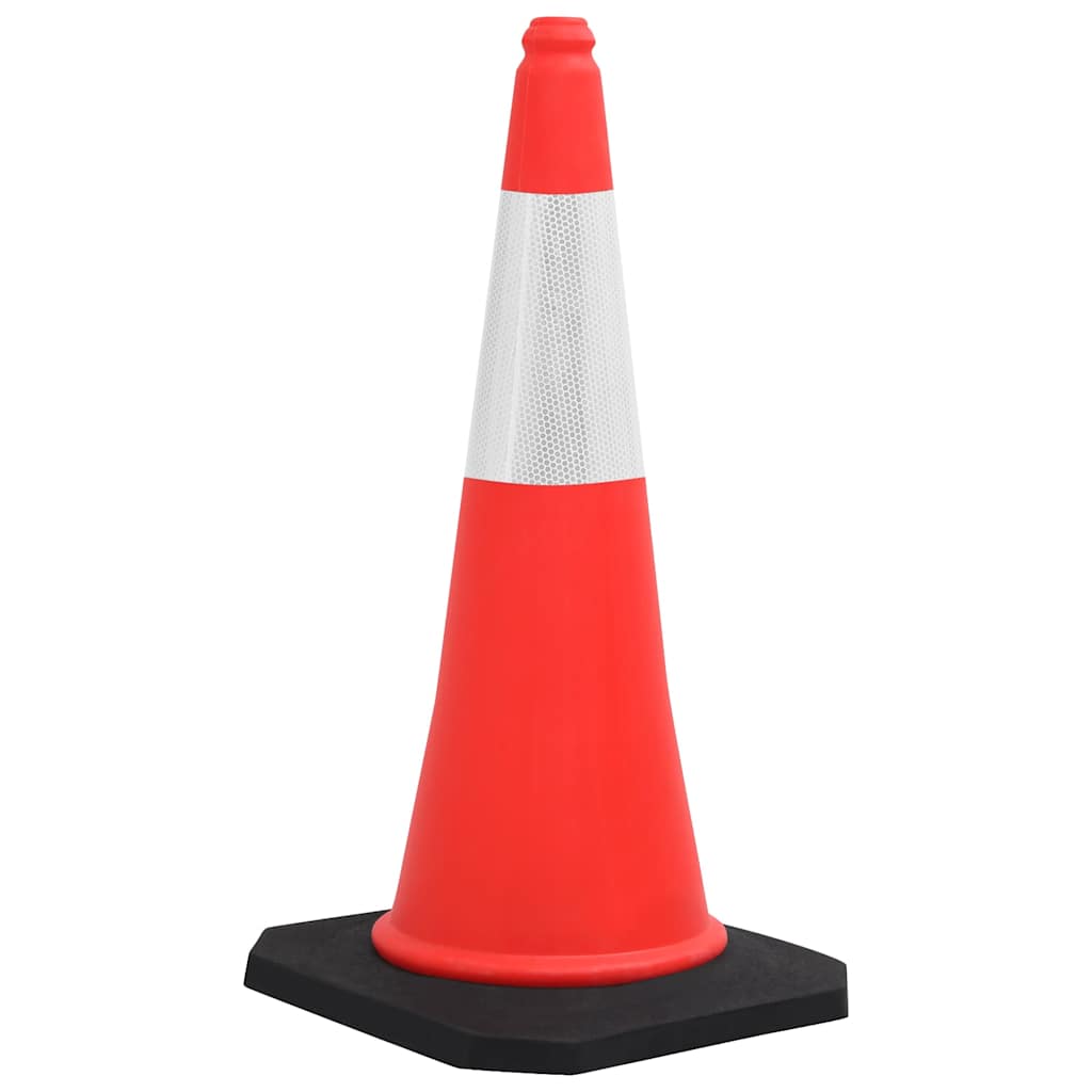 150944 vidaXL Reflective Traffic Cones with Heavy Bases 10 pcs 75 cm