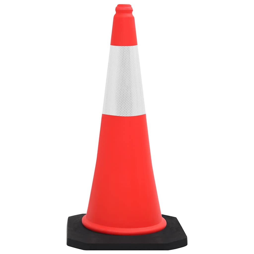 150944 vidaXL Reflective Traffic Cones with Heavy Bases 10 pcs 75 cm