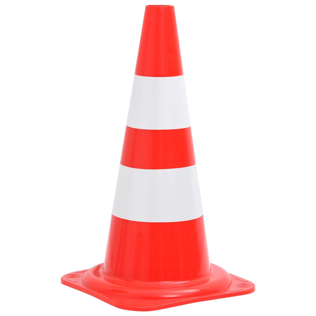 150945 vidaXL Reflective Traffic Cones 4 pcs Red and White 50 cm