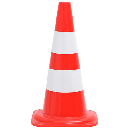 150945 vidaXL Reflective Traffic Cones 4 pcs Red and White 50 cm