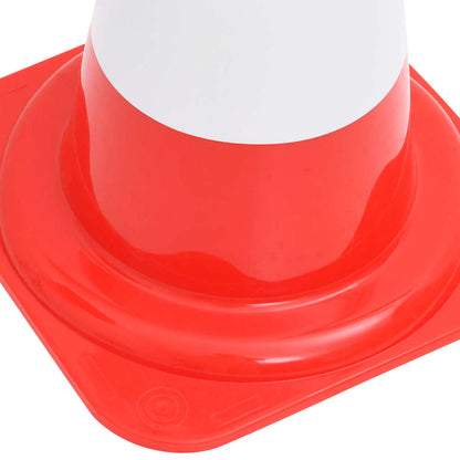150945 vidaXL Reflective Traffic Cones 4 pcs Red and White 50 cm