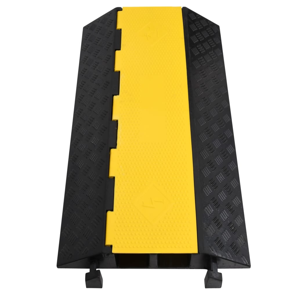 Cable Protector Ramps with 2 Channels 2 pcs 100 cm Rubber