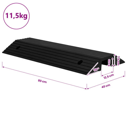 Bridge Threshold Ramp 80x40x8 cm Rubber