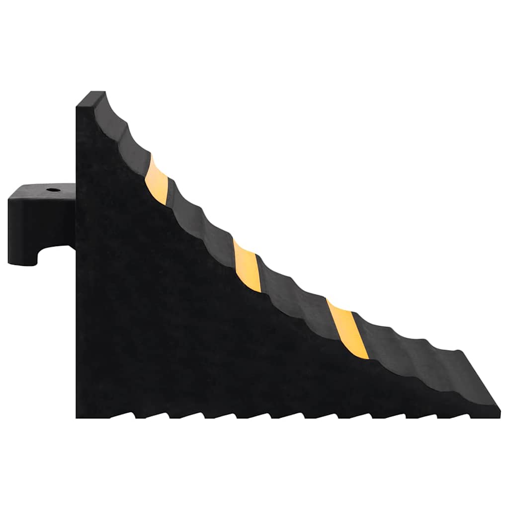 150991 vidaXL Wheel Chocks 2 pcs 29x16x19 cm Rubber