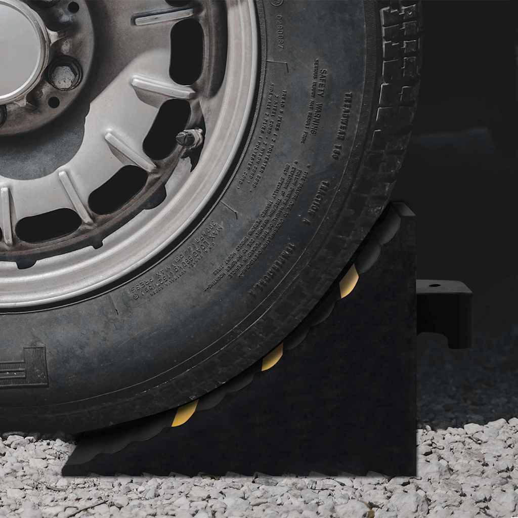 150991 vidaXL Wheel Chocks 2 pcs 29x16x19 cm Rubber