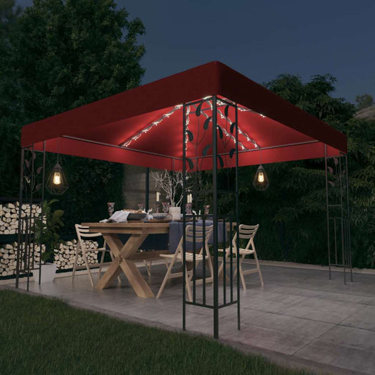Gazebo | Wine Red | Powder-coated steel, polyester with PA coating