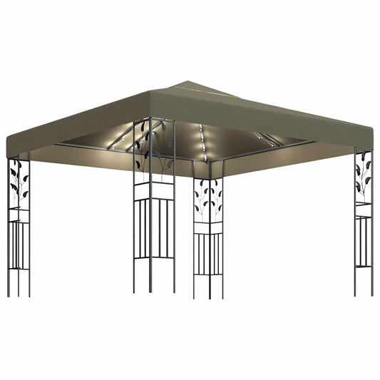 Gazebo | Taupe | Fabric with PA coating | 3x3 m | Decorative Inlays