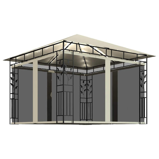 Gazebo | Cream | Powder-Coated Steel, Polyester | Standard | Gazebo