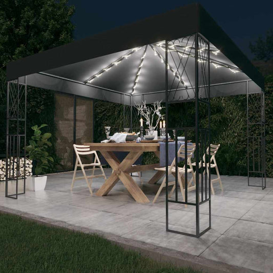 Gazebo | Anthracite | Steel | 3x3 m | Gazebo | Square | Contemporary
