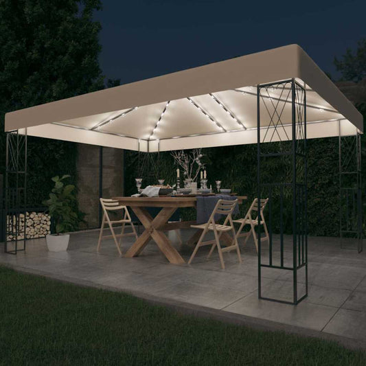 Gazebo | Cream | Steel, 100% Polyester | Large | UV-resistant materials