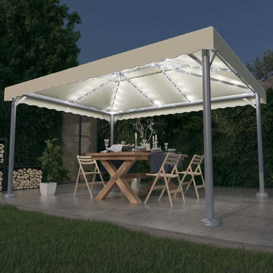 Gazebo | Cream | Aluminium | 400x300 cm | Gazebo | Rectangular