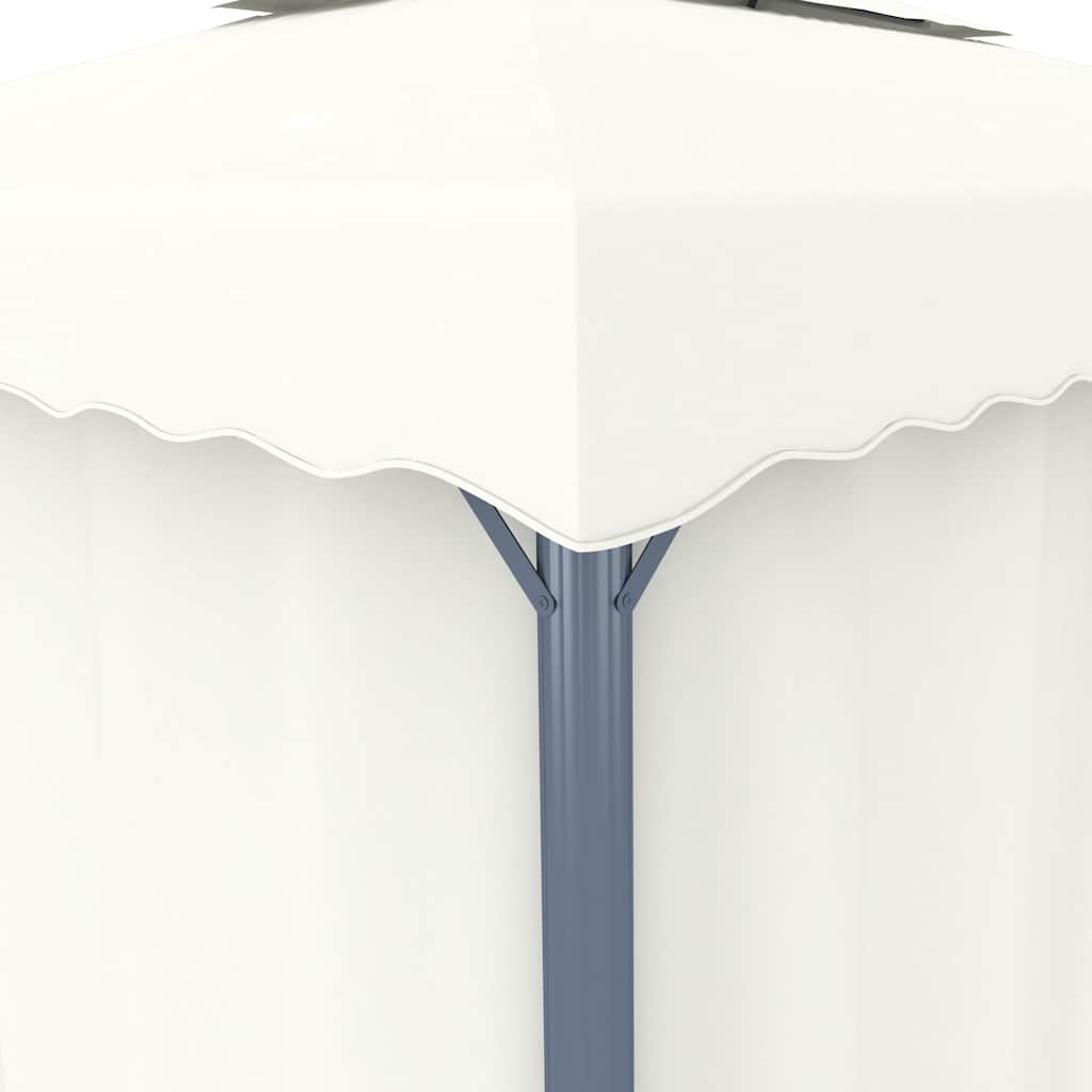 Gazebo with Curtain&LED String Lights 4x3 m Cream White