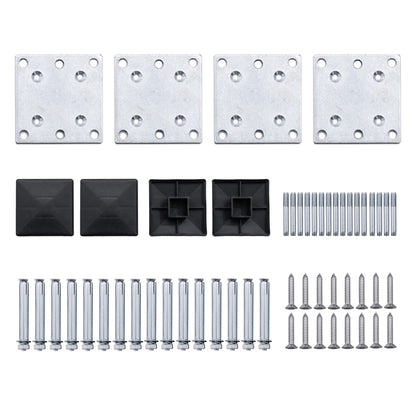 Fence Panel Set WPC 526x186 cm Black