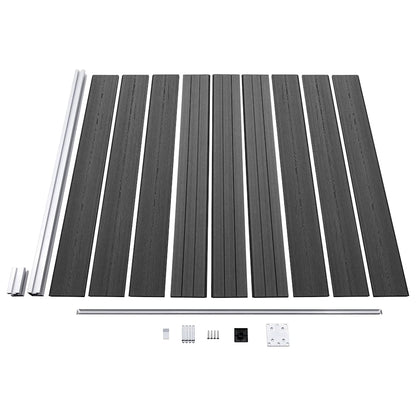 Fence Panel Set WPC 872x186 cm Black