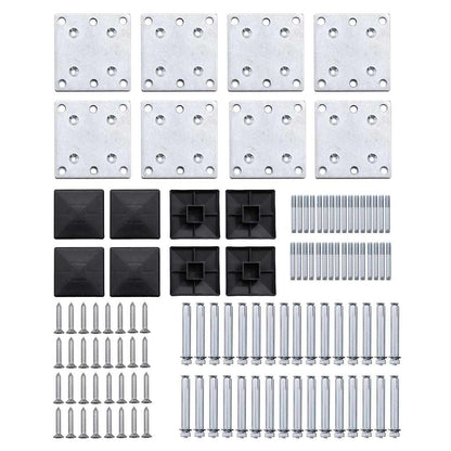 Fence Panel Set WPC 1218x186 cm Black