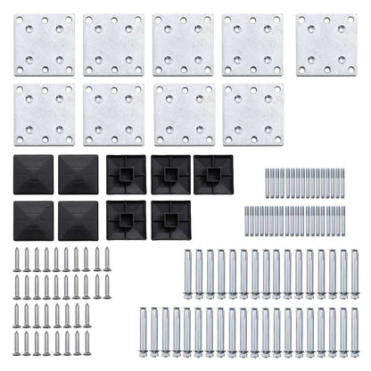Fence Panel Set WPC 1391x186 cm Black