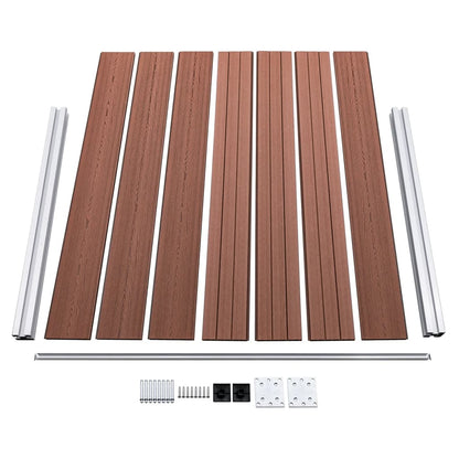 Fence Panel Set WPC 872x146 cm Brown