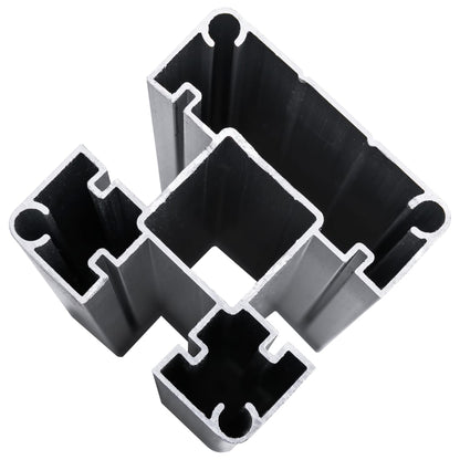 Fence Panel Set WPC 353x146 cm Grey