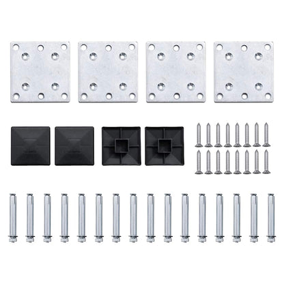 Fence Panel Set WPC 526x146 cm Grey