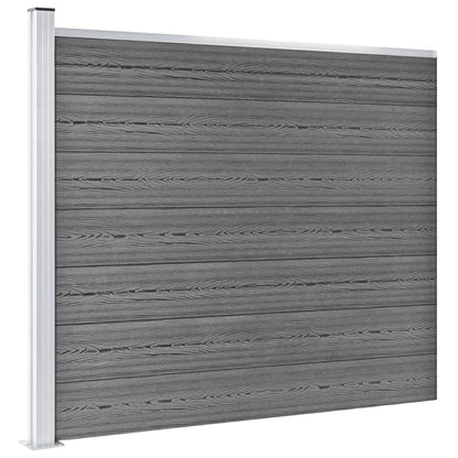 Fence Panel Set WPC 872x146 cm Grey