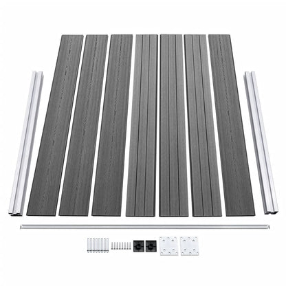 Fence Panel Set WPC 872x146 cm Grey