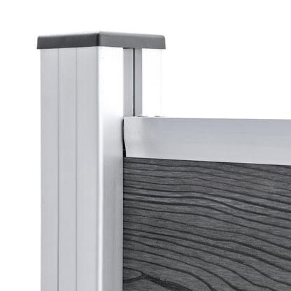 Fence Panel Set WPC 872x146 cm Grey