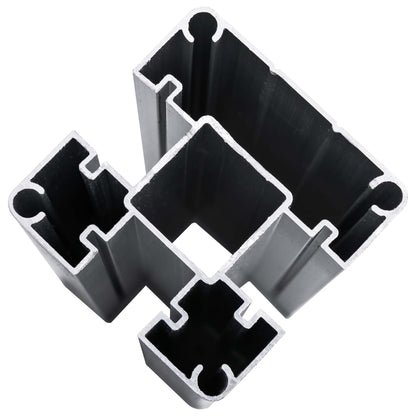 Fence Panel Set WPC 872x146 cm Grey