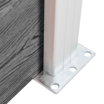Fence Panel Set WPC 872x146 cm Grey