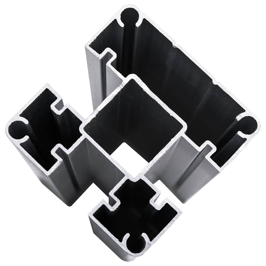 Fence Panel Set WPC 353x146 cm Black