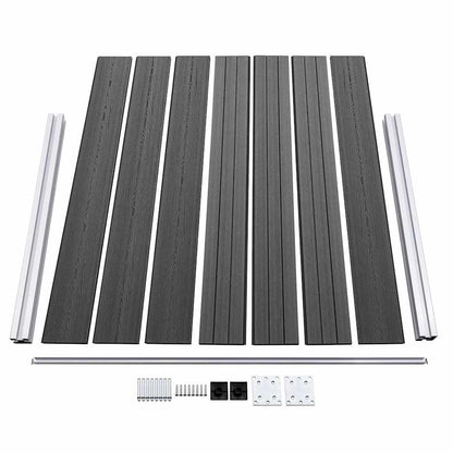 Fence Panel Set WPC 526x146 cm Black