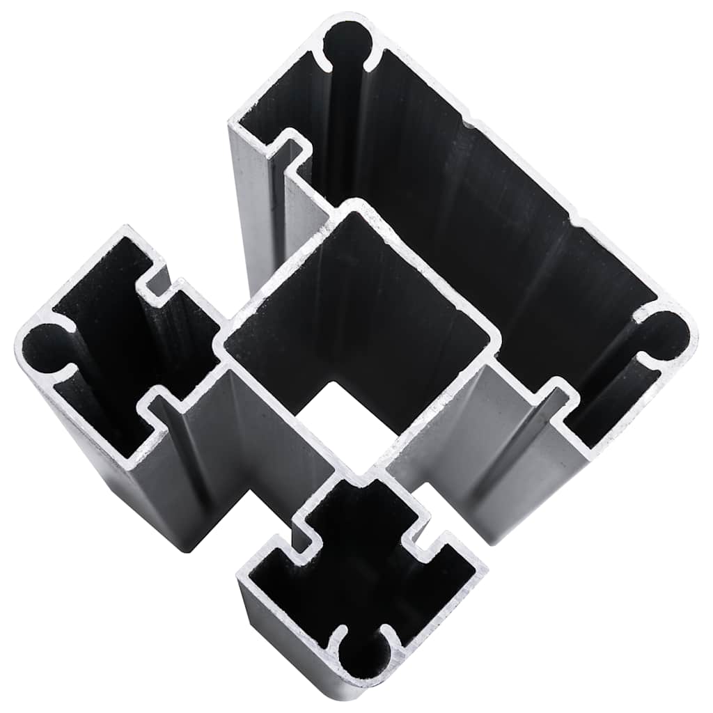 Fence Panel Set WPC 872x146 cm Black
