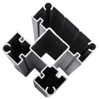 Fence Panel Set WPC 872x146 cm Black