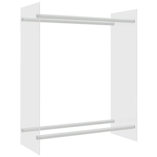 Firewood Rack Transparent 80x35x100 cm Tempered Glass
