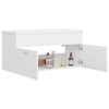 Sink Cabinet with Built-in Basin White Engineered Wood