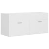 Sink Cabinet with Built-in Basin White Engineered Wood