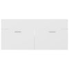 Sink Cabinet with Built-in Basin White Engineered Wood