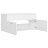 Sink Cabinet with Built-in Basin White Engineered Wood