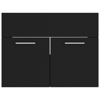 Bathroom Furniture Set | Black and White | Engineered Wood and Ceramic