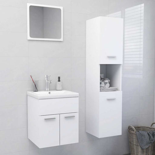 Bathroom Furniture Set | White | Engineered wood | Standard