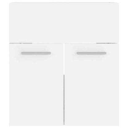 Bathroom Furniture Set White Engineered Wood