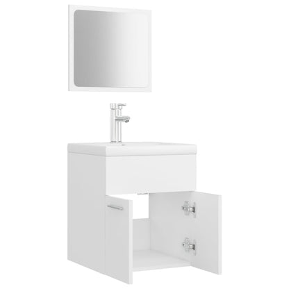 Bathroom Furniture Set | White | Engineered wood, Ceramic | Compact