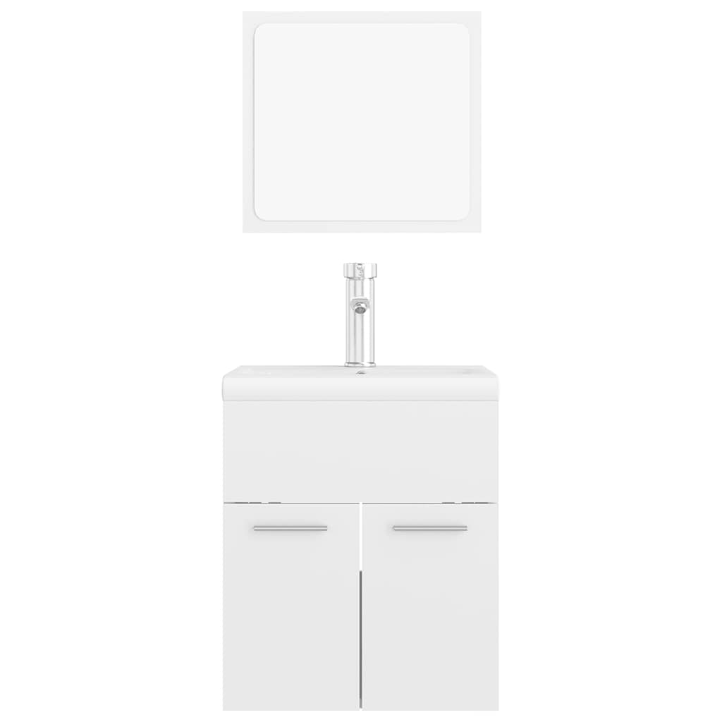 Bathroom Furniture Set | High gloss white | Engineered wood, Ceramic