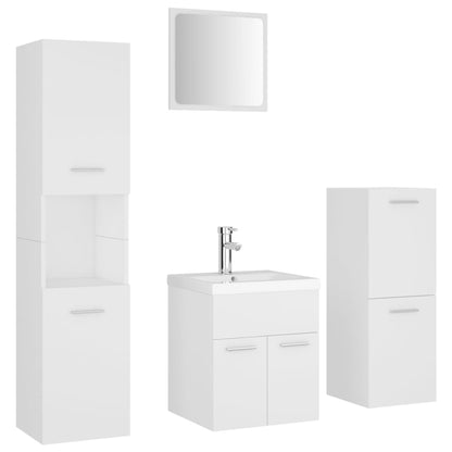 Bathroom Furniture Set | White | Engineered wood, acrylic, ceramic