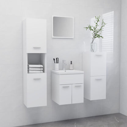 Bathroom Furniture Set | White | Engineered wood, acrylic, ceramic