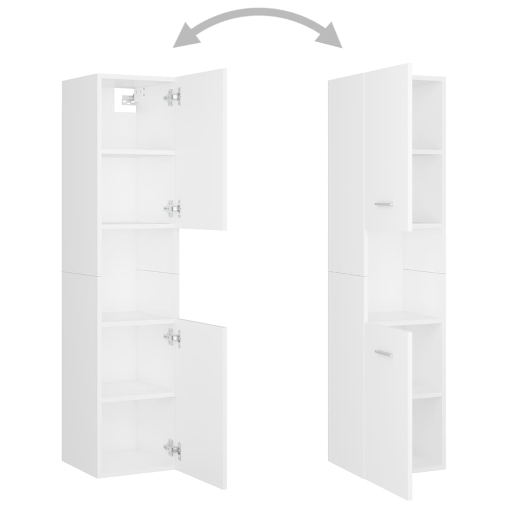 Bathroom Furniture Set | White | Engineered wood, Ceramic, Acrylic