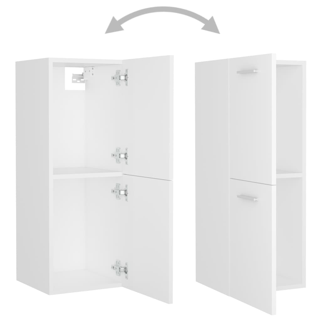 Bathroom Furniture Set | White | Engineered wood, ceramic