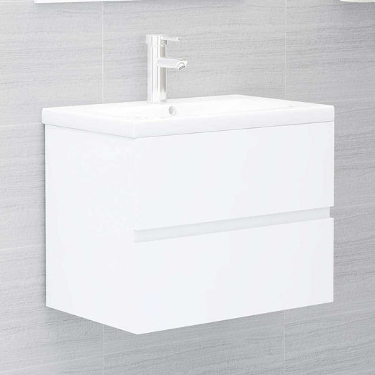 Sink Cabinet With Basin | White | Engineered Wood, Ceramic | Standard