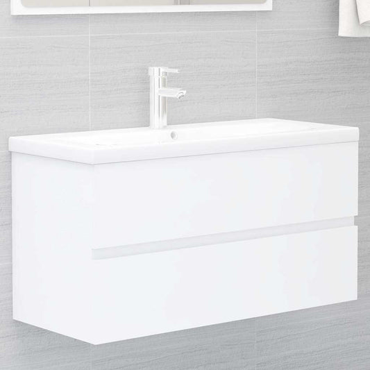 Sink Cabinet With Basin | White | Engineered wood, Ceramic | Standard