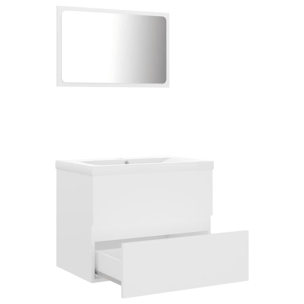 Bathroom Furniture Set | White | Engineered wood | Medium