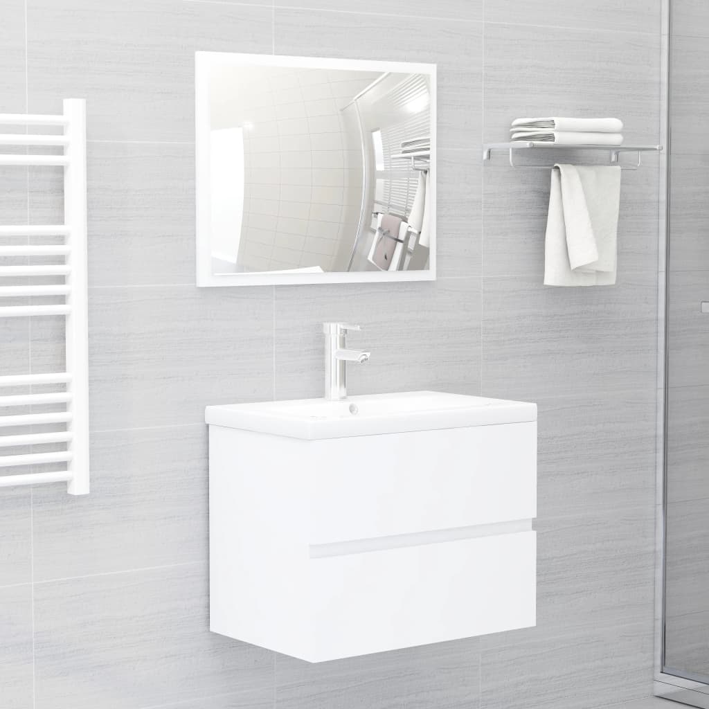 Bathroom Furniture Set | White | Engineered wood | Medium